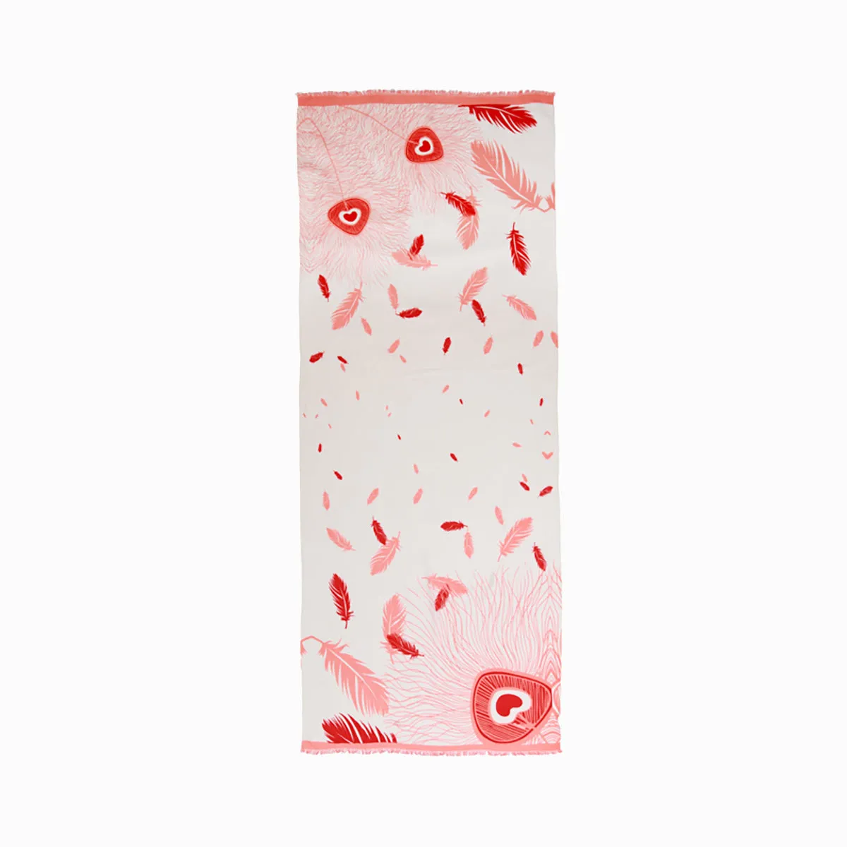 Ugg 100% Australian Merino Wool Scarf Cream and Coral