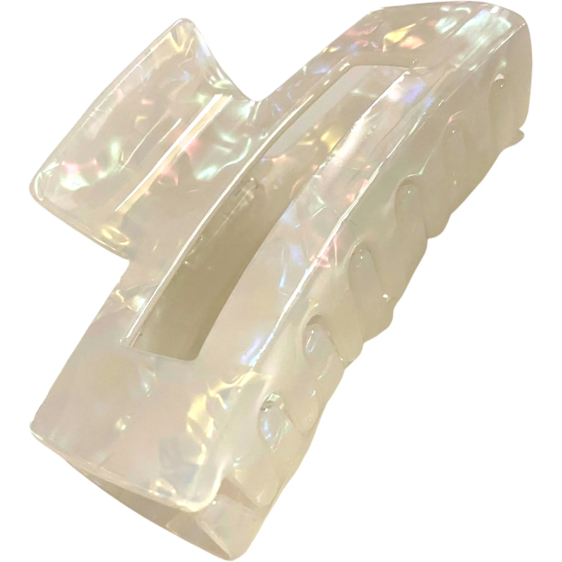 White Opal Claw Clip - Large