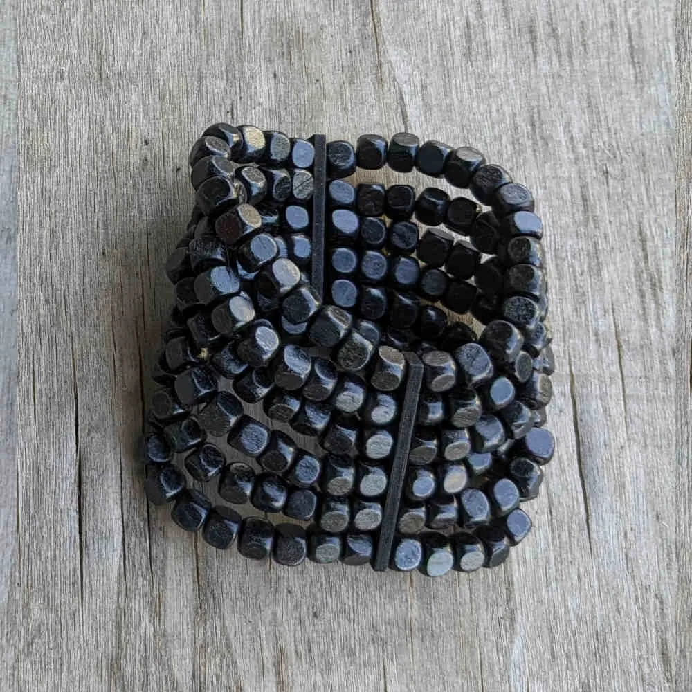 Wood Beaded Cluster Bracelets